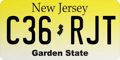 NJ license plate C36RJT