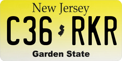 NJ license plate C36RKR