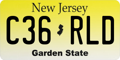 NJ license plate C36RLD