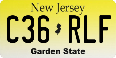 NJ license plate C36RLF