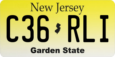 NJ license plate C36RLI