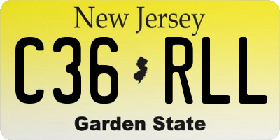 NJ license plate C36RLL