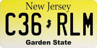NJ license plate C36RLM