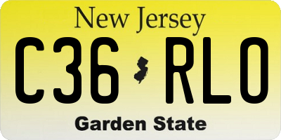 NJ license plate C36RLO