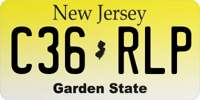 NJ license plate C36RLP