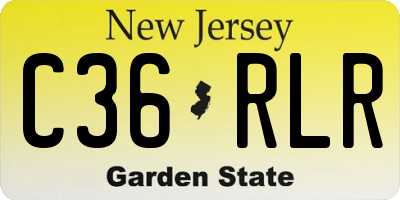 NJ license plate C36RLR