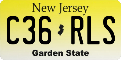 NJ license plate C36RLS