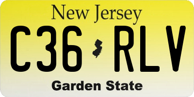 NJ license plate C36RLV