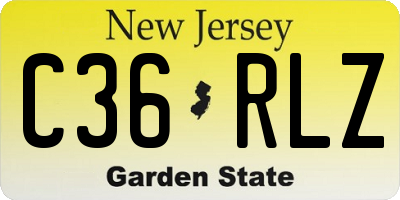 NJ license plate C36RLZ