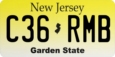 NJ license plate C36RMB