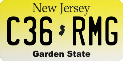 NJ license plate C36RMG