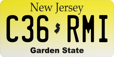 NJ license plate C36RMI