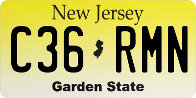 NJ license plate C36RMN
