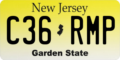 NJ license plate C36RMP