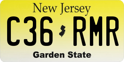 NJ license plate C36RMR
