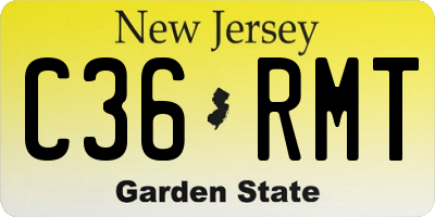 NJ license plate C36RMT