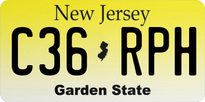 NJ license plate C36RPH