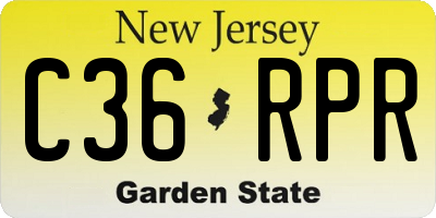 NJ license plate C36RPR