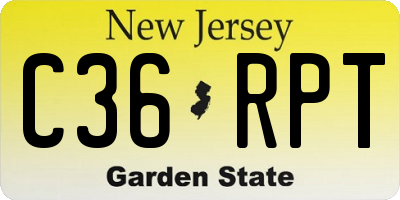 NJ license plate C36RPT