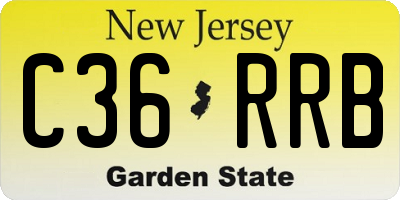 NJ license plate C36RRB