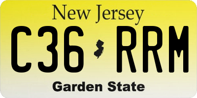 NJ license plate C36RRM