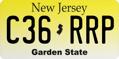 NJ license plate C36RRP