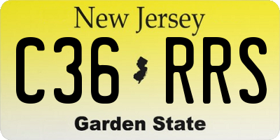NJ license plate C36RRS