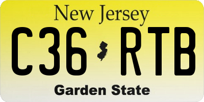 NJ license plate C36RTB