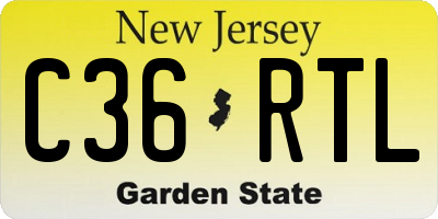 NJ license plate C36RTL