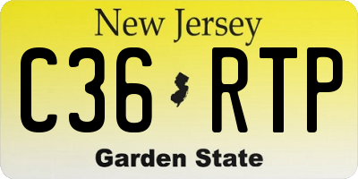 NJ license plate C36RTP