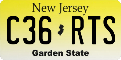 NJ license plate C36RTS