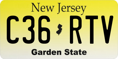 NJ license plate C36RTV