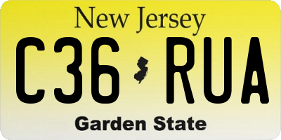 NJ license plate C36RUA