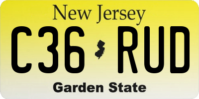 NJ license plate C36RUD