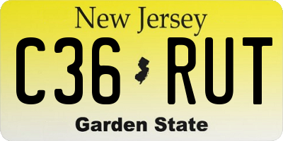 NJ license plate C36RUT