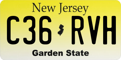 NJ license plate C36RVH