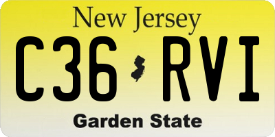 NJ license plate C36RVI