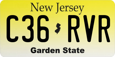 NJ license plate C36RVR