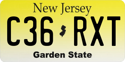 NJ license plate C36RXT