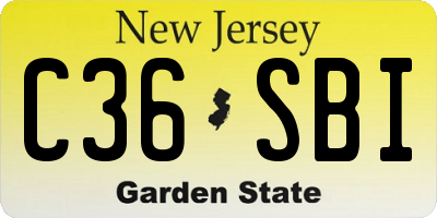 NJ license plate C36SBI