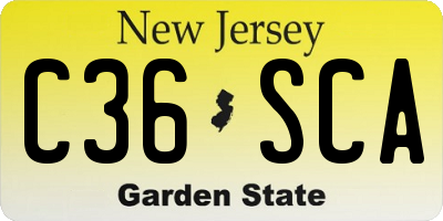 NJ license plate C36SCA