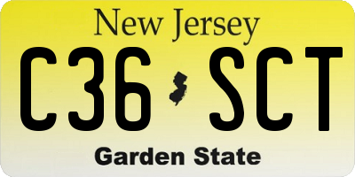 NJ license plate C36SCT