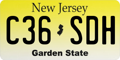 NJ license plate C36SDH