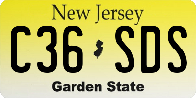 NJ license plate C36SDS
