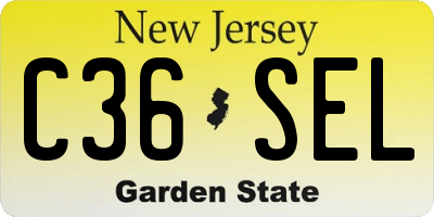 NJ license plate C36SEL