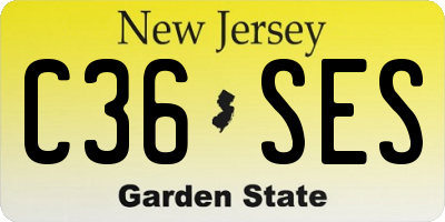 NJ license plate C36SES