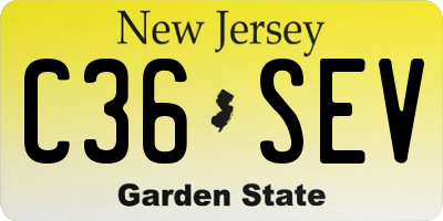 NJ license plate C36SEV