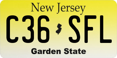 NJ license plate C36SFL