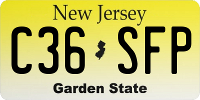NJ license plate C36SFP
