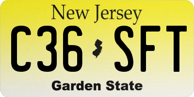 NJ license plate C36SFT